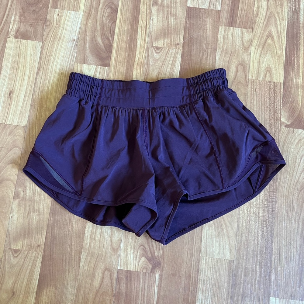 Dark purple lululemon hotty hot shorts